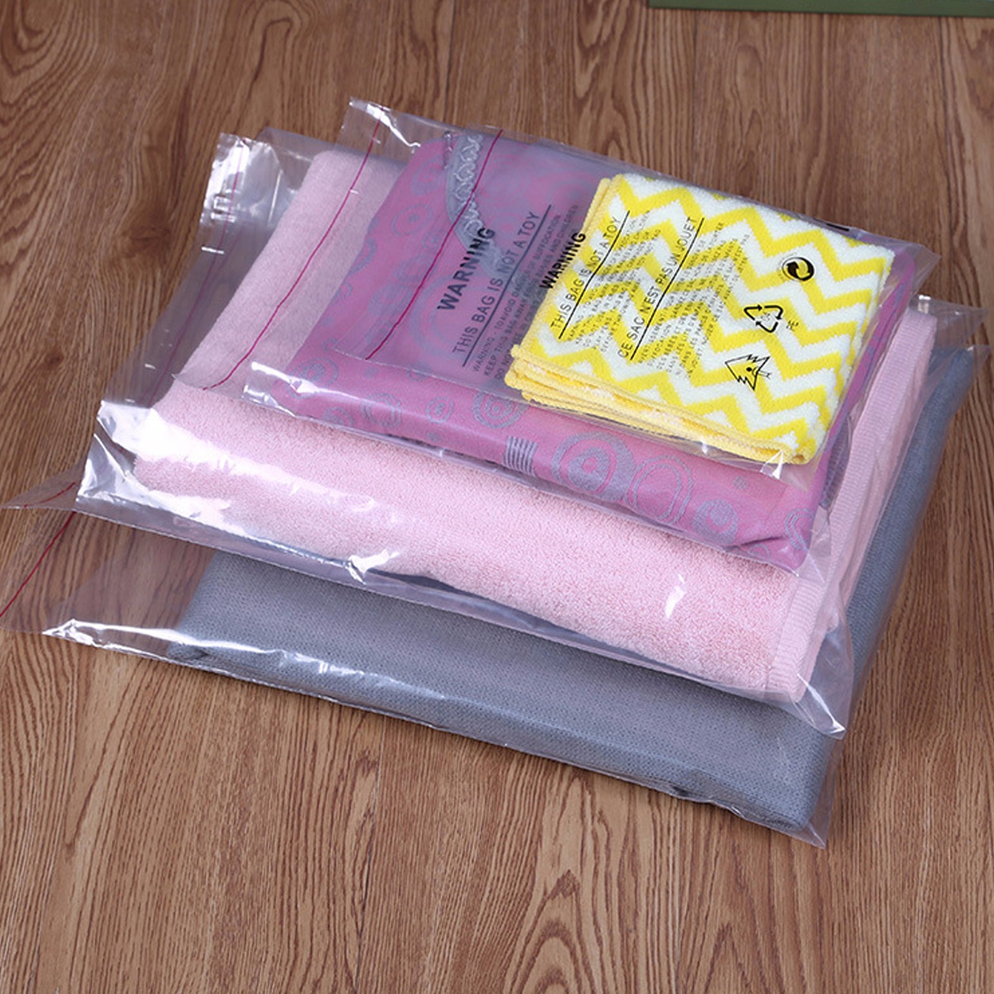100Pcs Custom Clear OPP Bags High Quality Plastic Bags Custom Packaging Poly bags Self Adhesive Bag for Clothing, Jewlery, Notebook etc