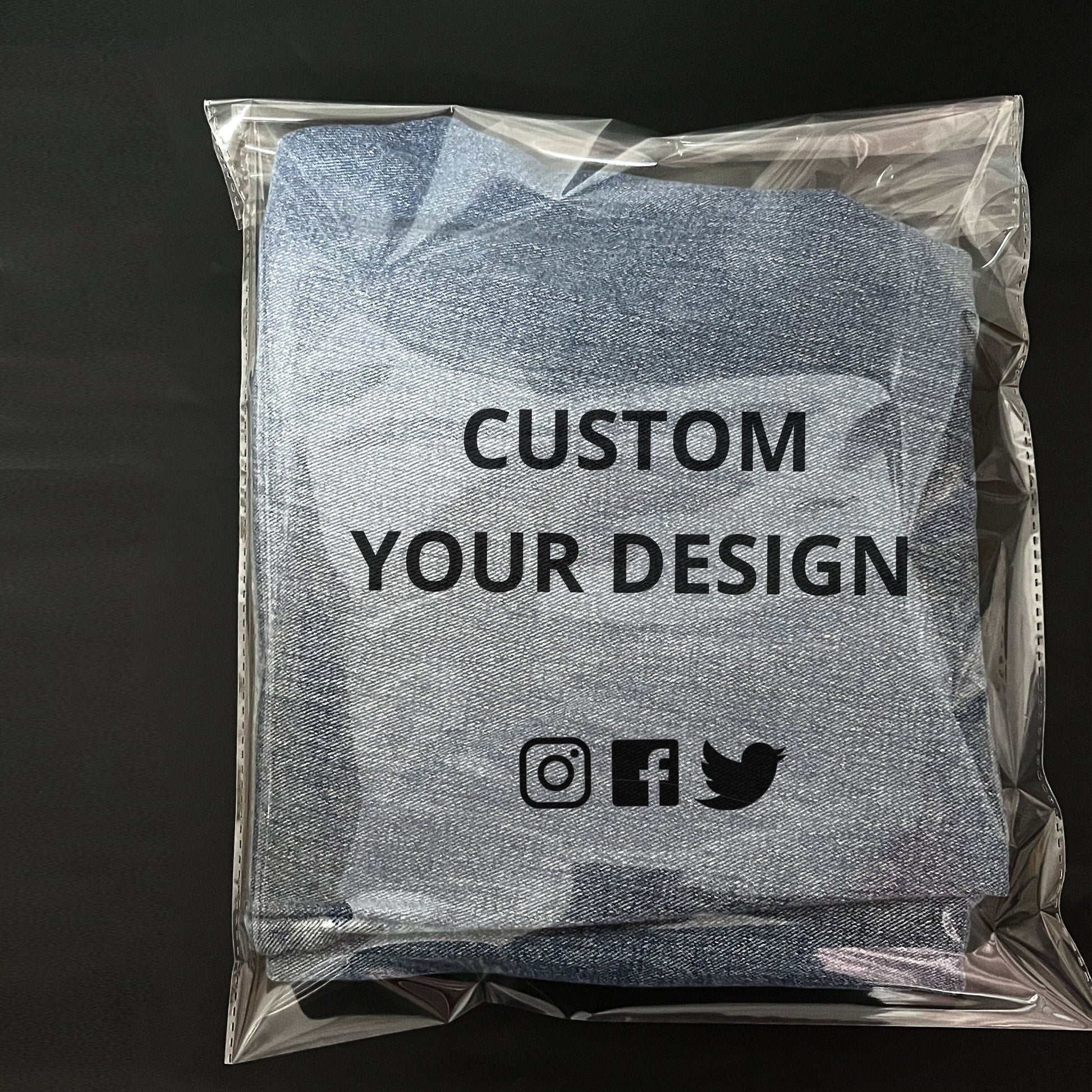 100Pcs Custom Clear OPP Bags High Quality Plastic Bags Custom Packaging Poly bags Self Adhesive Bag for Clothing, Jewlery, Notebook etc