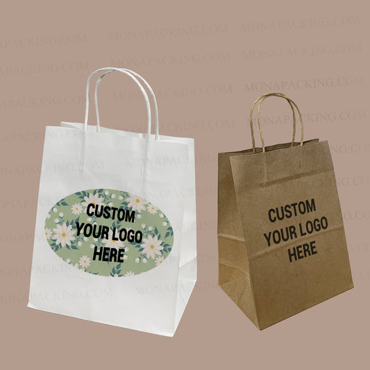 Custom Kraft Paper Bags Gift Shopping bags | Eco Friendly  | Full Colors Printing