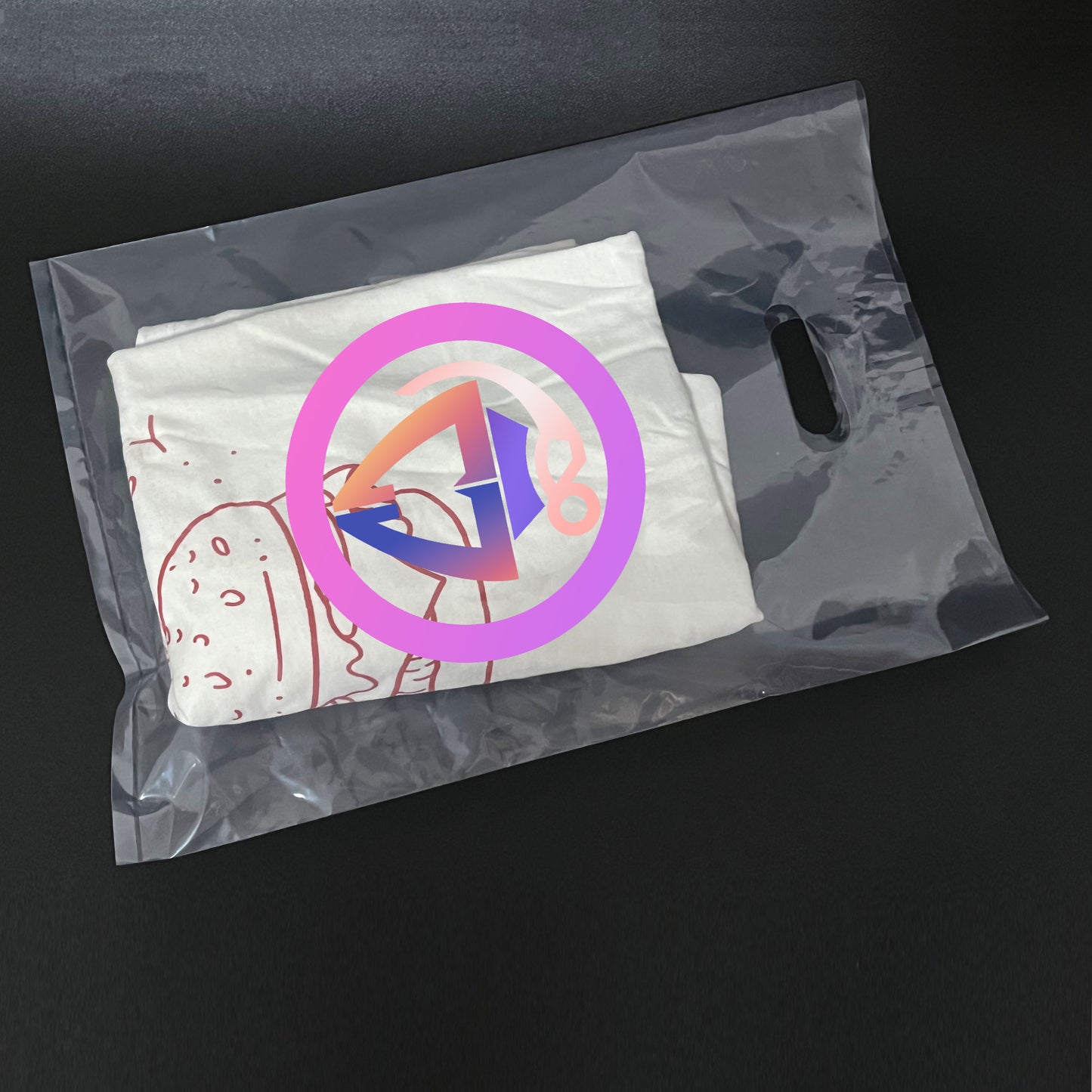 Custom Clear Plastic Merchandise Bags Die Cut Shopping bags | Recyable | Full Colors Printing