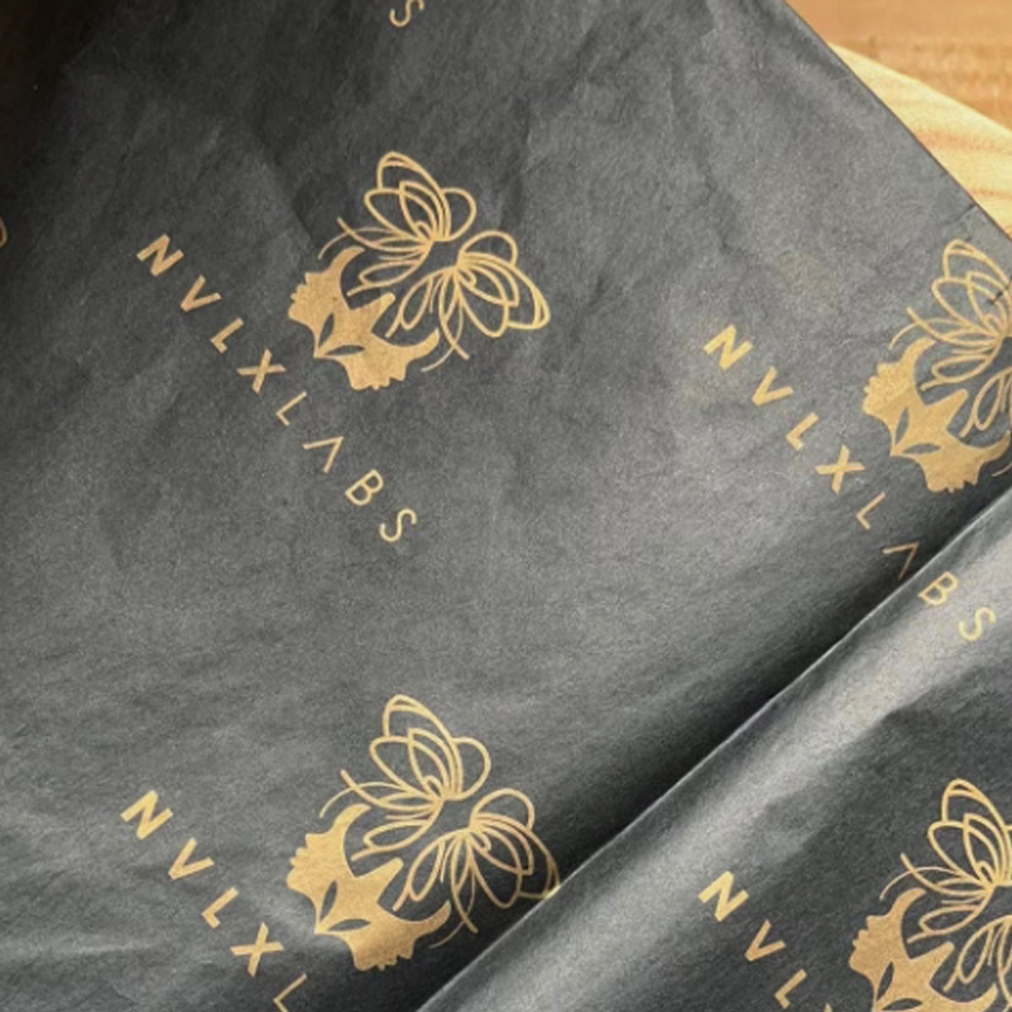Custom Black Tissue Paper Wrapping Paper | One Color Printing