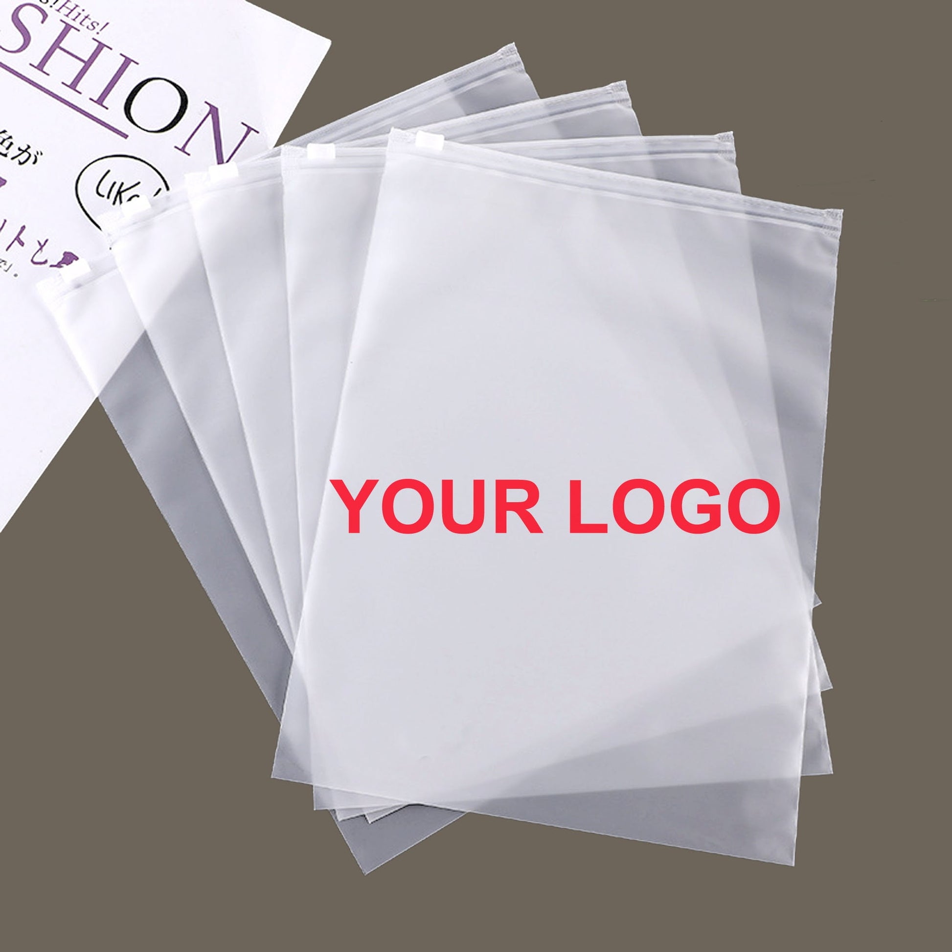 50-1000Pcs Custom Frosted Zipper Lock Bags High Quality Plastic Bags Custom Packaging Poly bags Clothes Zip Bags