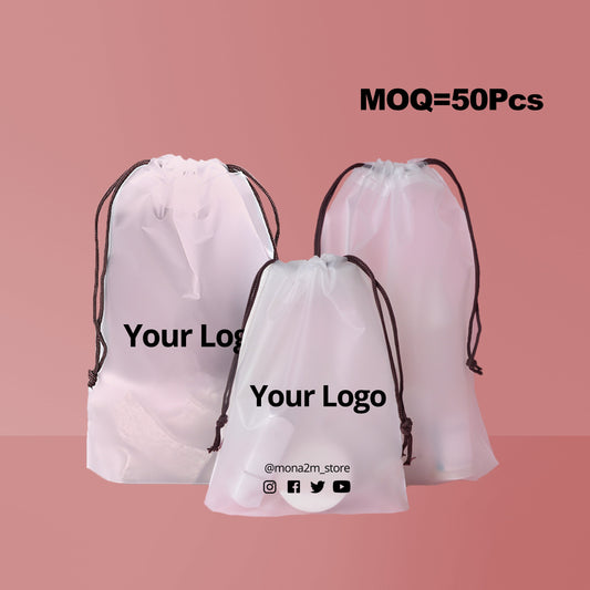 Custom High Quality Drawstring Bag, Durable Frosted Clear Bag, Reusable Drawstring Bags with Logo, Personalized Cornhole bags with Logo