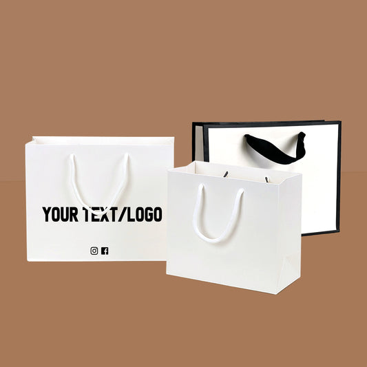 Custom Logo Boutique Paper Bags Shopping Bags with Handle Clothes Merchandise Bag Boutique Retail Bag Party Gift Bag Wedding Bag Recyclable