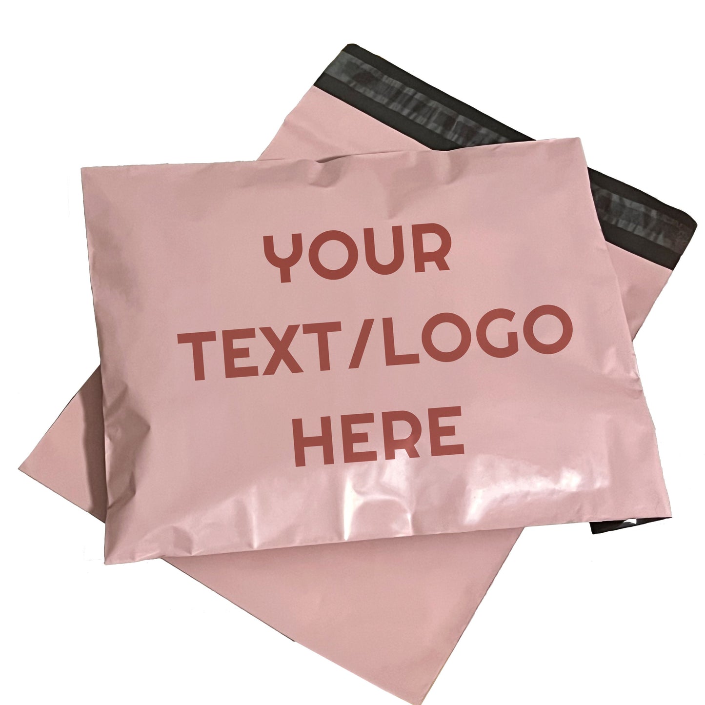 50-1000Pcs Matte Pink Custom Poly Mailers Adhesive Self Sealing Shipping Bags Extremely Light Weight Custom Postage Bag 100% Privacy