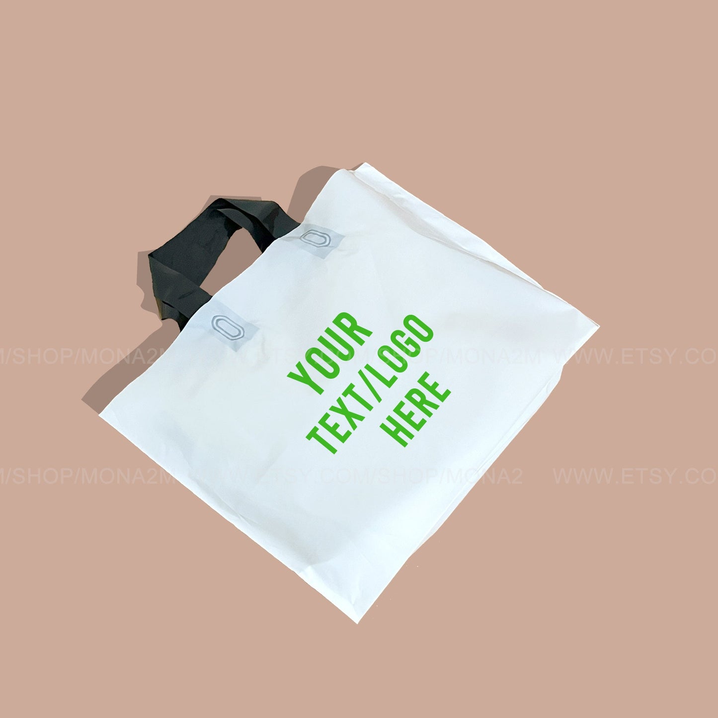 50-1000Pcs Custom Shopping Bags with handle for Boutique Custom Plastic Shopping Bags Merchandise Bags with Logo for Business