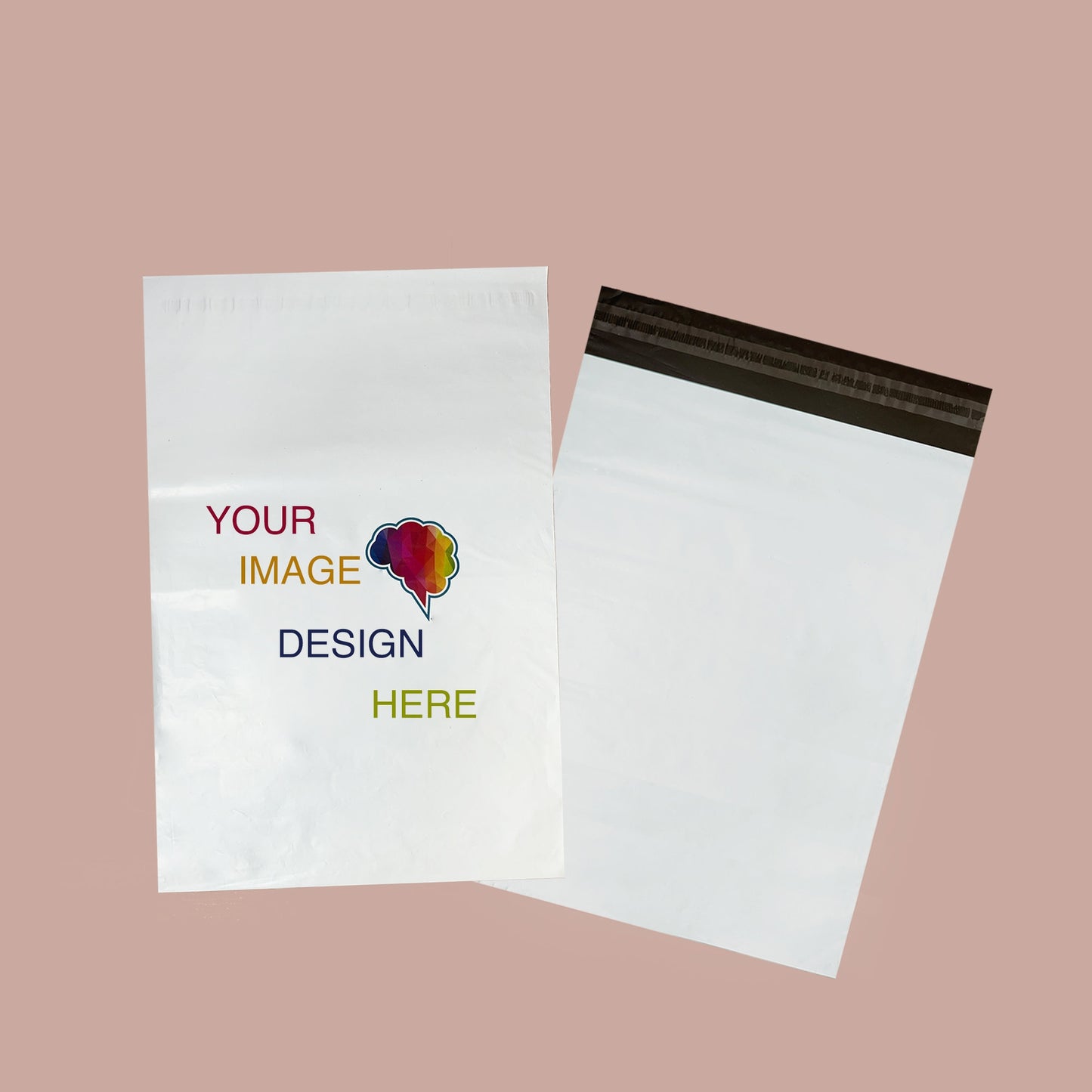 50-1000Pcs Custom White Poly Mailers Full Color Logo Printing Adhesive Self Sealing Shipping Bags Extremely Light Weight