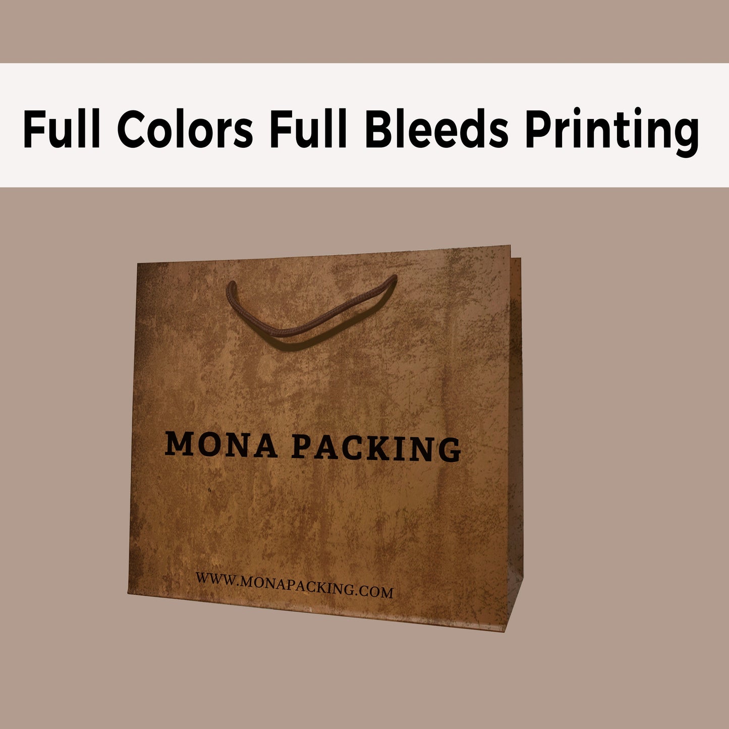 Custom High Quality Paper Bags Professional Full Colors Full-Bleeds Printing Merchandise Shopping Bags Clothes Boutique Party Gift Bag